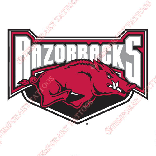 Arkansas Razorbacks 2001 2008 Alternate Logo3 Customize Temporary Tattoos Stickers N3738